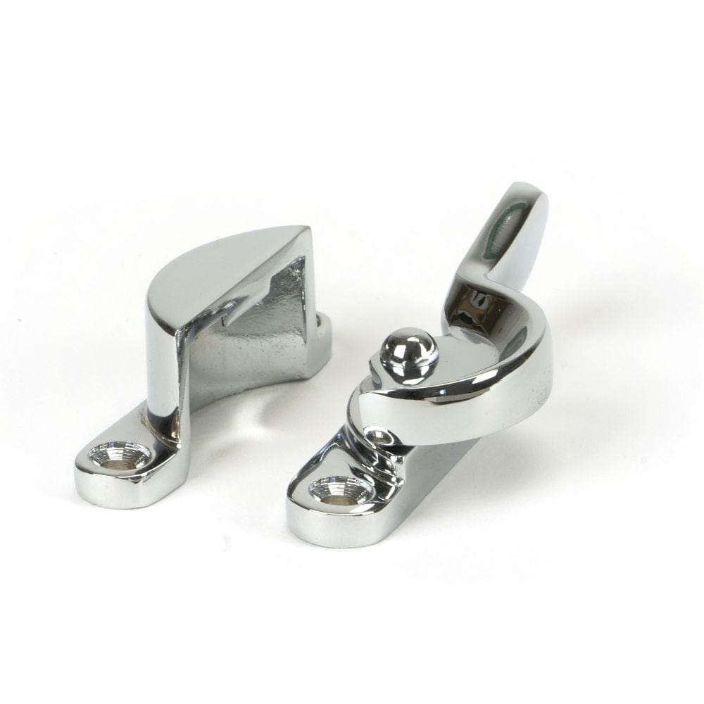 From The Anvil Window Furniture Polished Chrome / Sash Window Fitch Fasteners / Yes From The Anvil - Polished Chrome Fitch Fastener