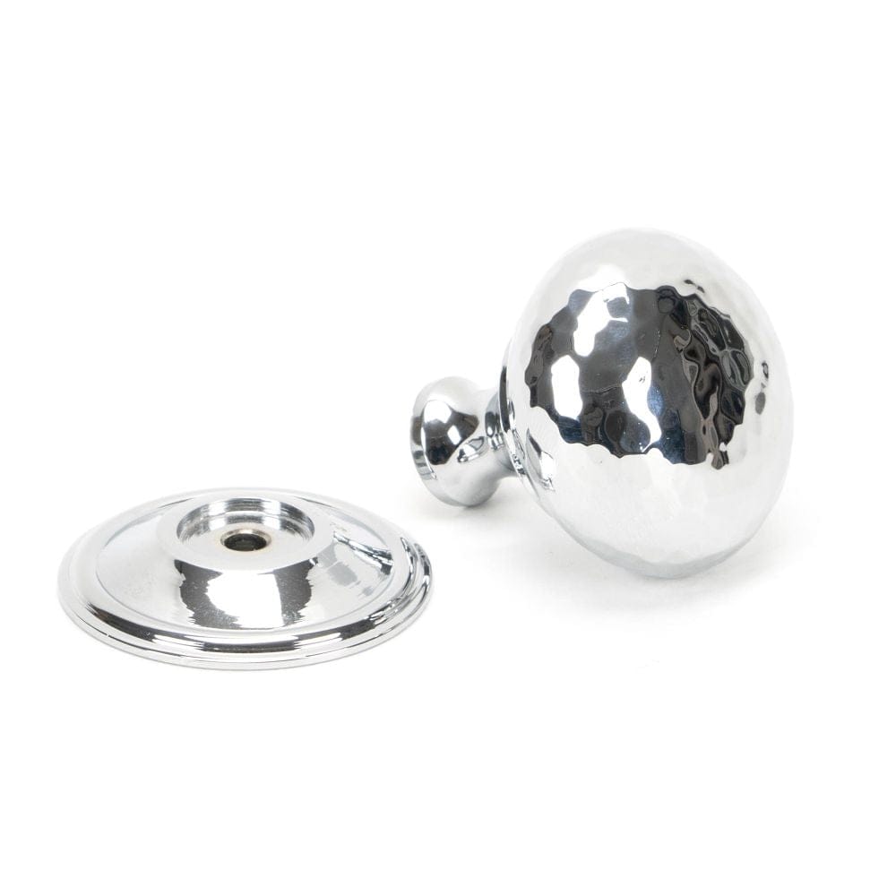 From The Anvil Cabinet Hardware Polished Chrome / Cabinet Knobs / 38mm Dia. From The Anvil - Polished Chrome Hammered Mushroom Cabinet Knob 38mm