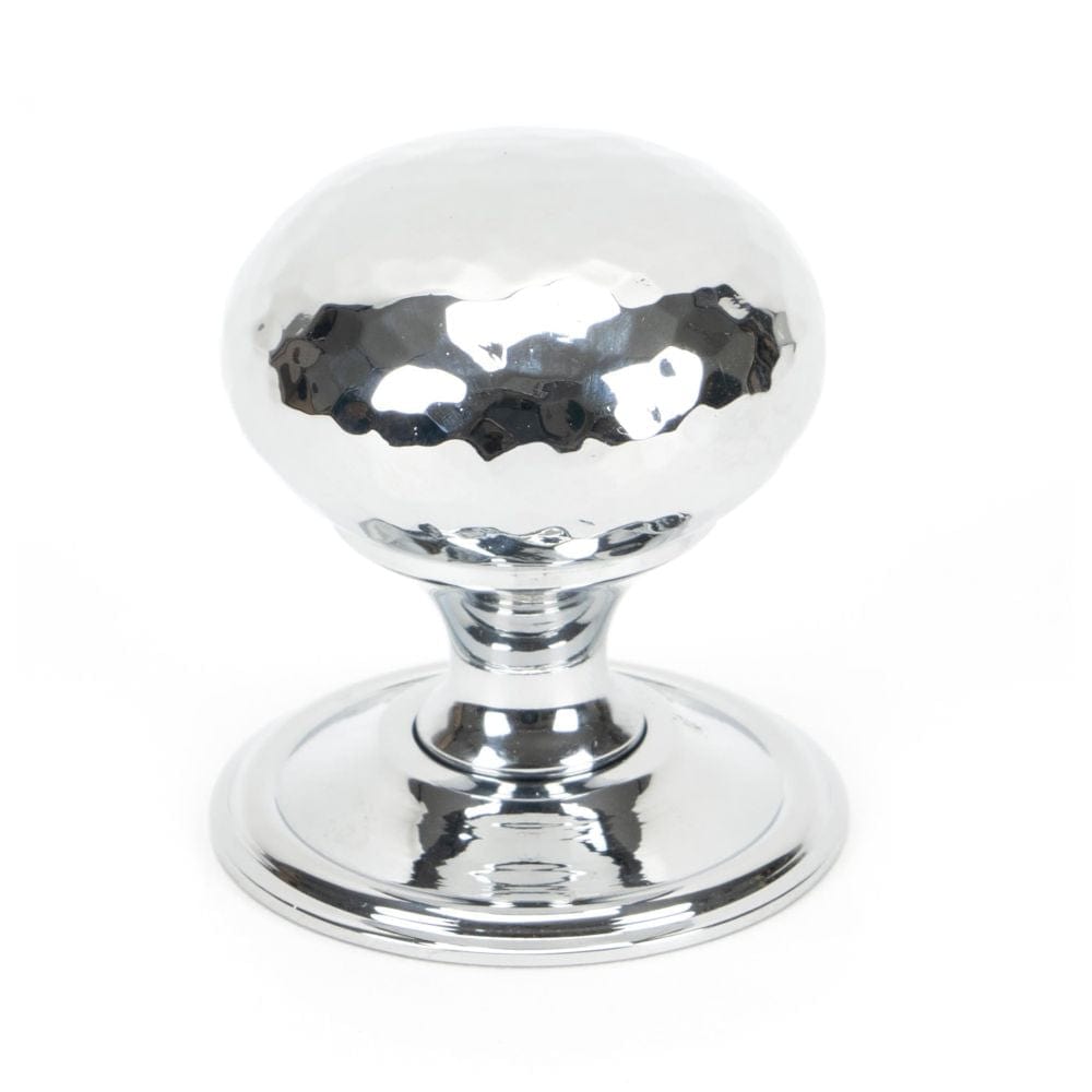 From The Anvil Cabinet Hardware Polished Chrome / Cabinet Knobs / 38mm Dia. From The Anvil - Polished Chrome Hammered Mushroom Cabinet Knob 38mm