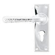 From The Anvil Door Furniture Polished Chrome / Euro Profile Lock Handles From The Anvil - Polished Chrome Hammered Newbury Lever Euro Lock Set