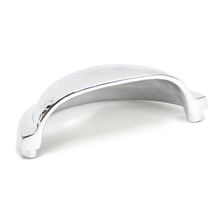 From The Anvil Cabinet Hardware Polished Chrome / Cabinet Cup Pulls From The Anvil - Polished Chrome Hammered Regency Concealed Drawer Pull