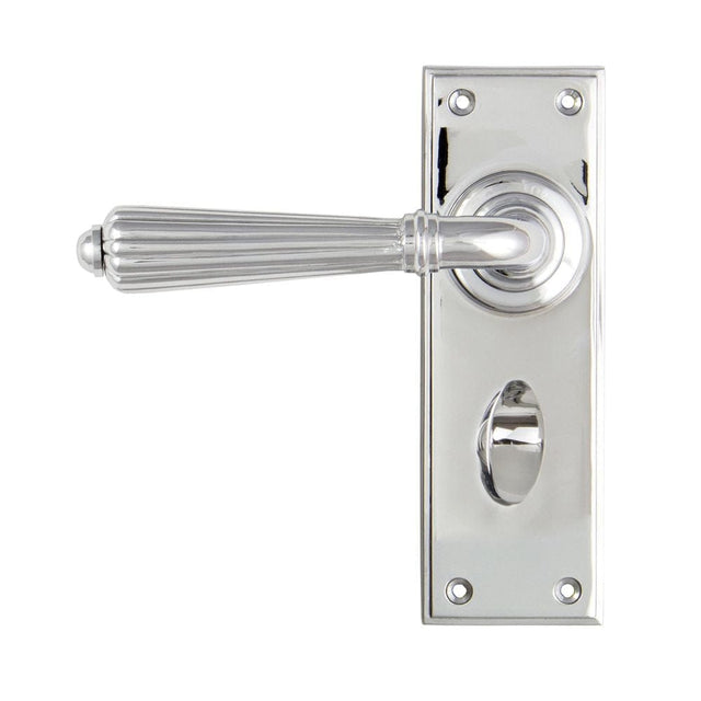 From The Anvil Door Furniture Polished Chrome / Bathroom Lock Handles From The Anvil - Polished Chrome Hinton Lever Bathroom Set
