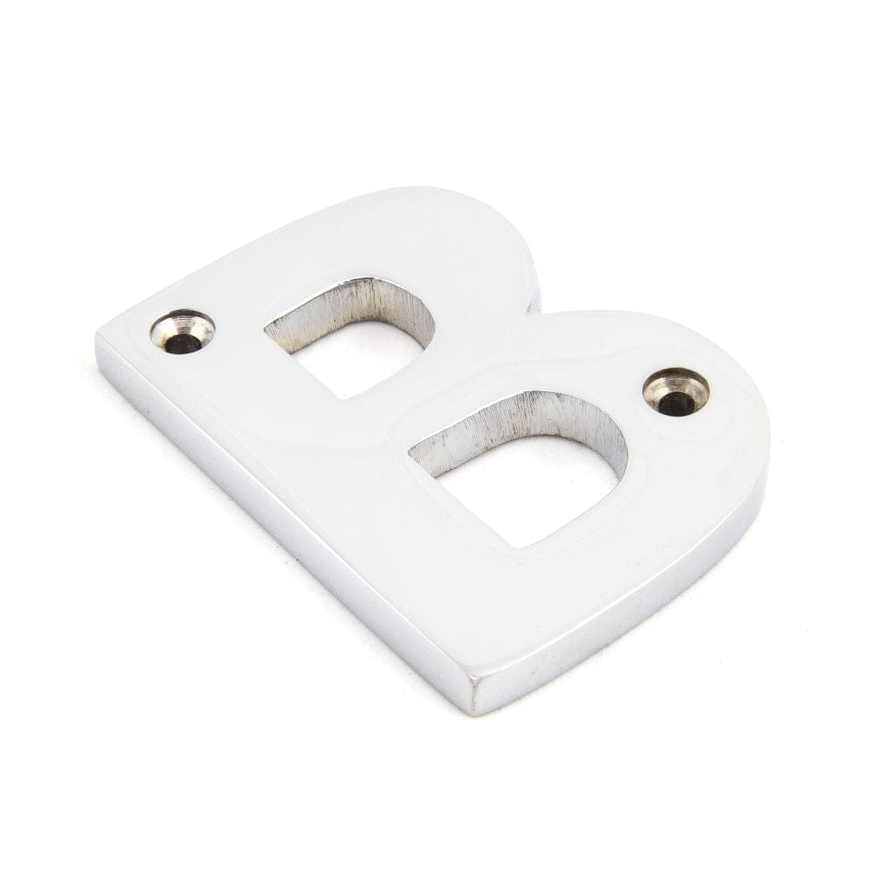 From The Anvil Door Furniture Polished Chrome / Letters / B From The Anvil - Polished Chrome Letter B