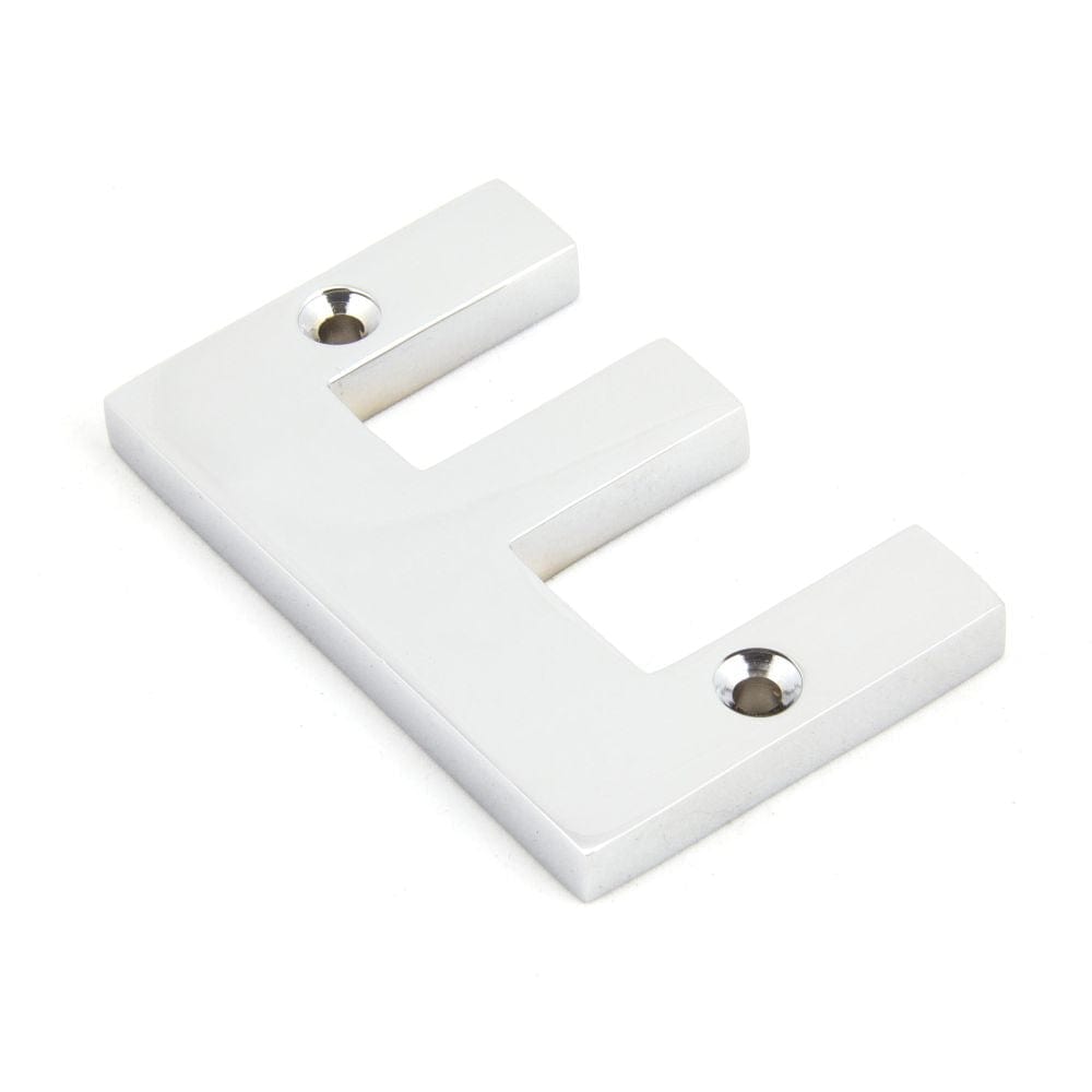 From The Anvil Door Furniture Polished Chrome / Letters / E From The Anvil - Polished Chrome Letter E