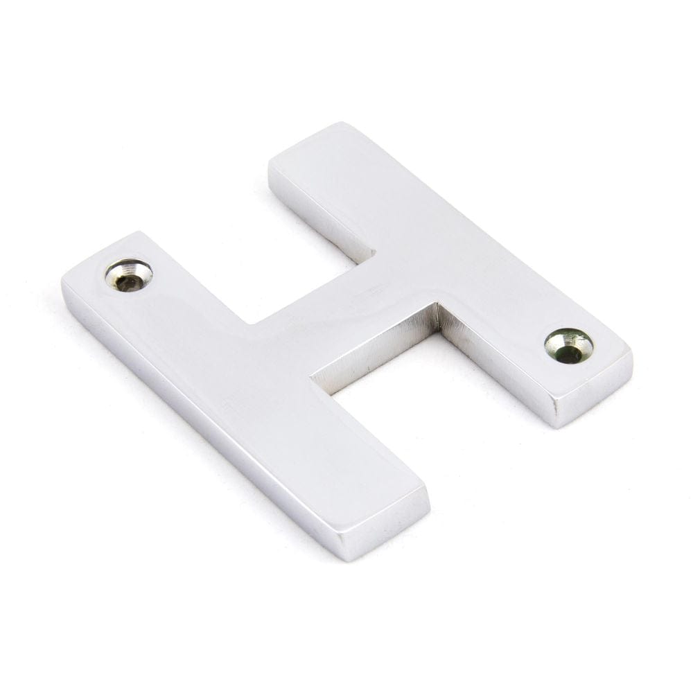 From The Anvil Door Furniture Polished Chrome / Letters / H From The Anvil - Polished Chrome Letter H