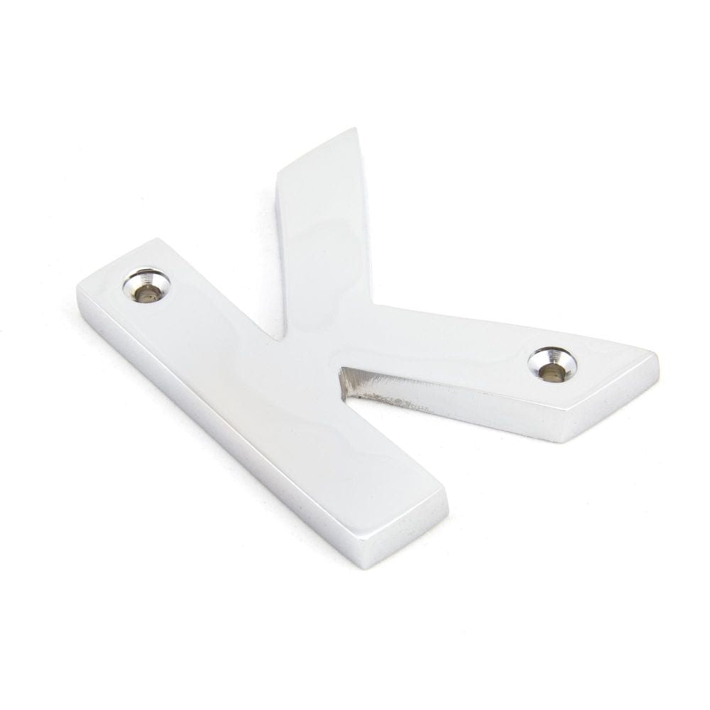 From The Anvil Door Furniture Polished Chrome / Letters / K From The Anvil - Polished Chrome Letter K