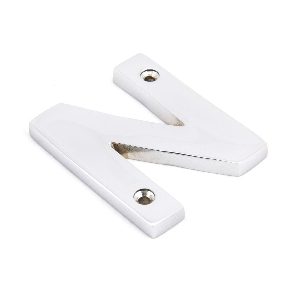 From The Anvil Door Furniture Polished Chrome / Letters / N From The Anvil - Polished Chrome Letter N