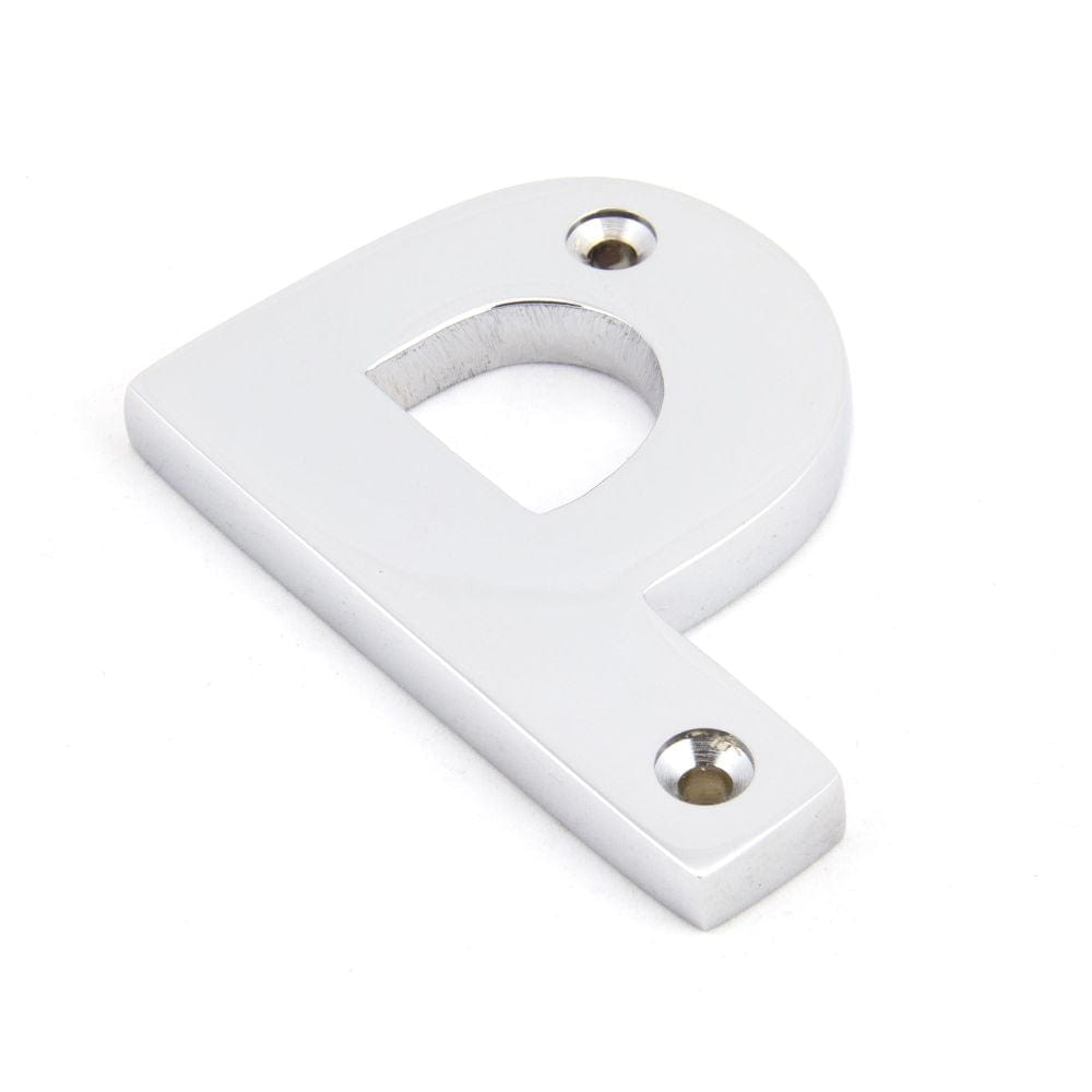 From The Anvil Door Furniture Polished Chrome / Letters / P From The Anvil - Polished Chrome Letter P