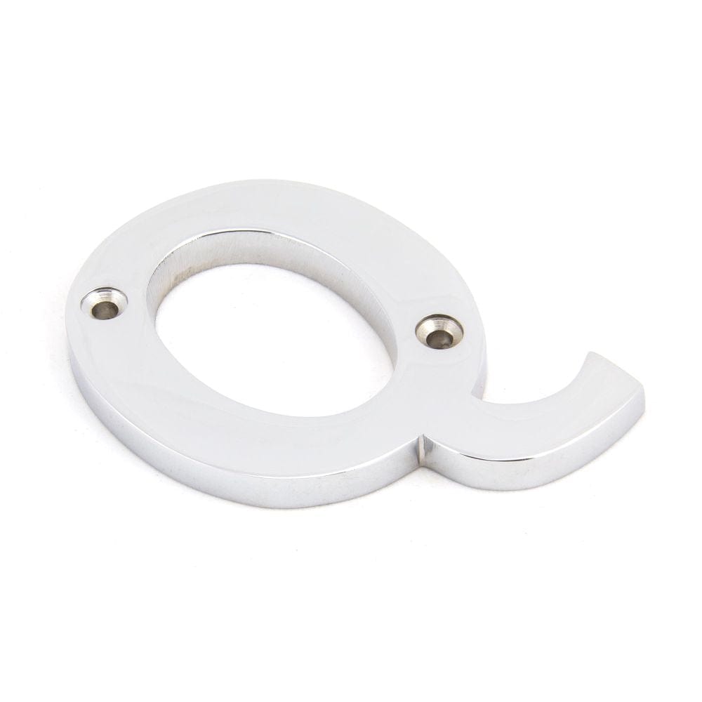 From The Anvil Door Furniture Polished Chrome / Letters / Q From The Anvil - Polished Chrome Letter Q