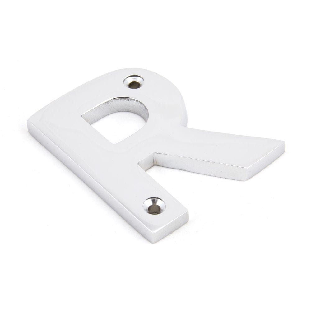 From The Anvil Door Furniture Polished Chrome / Letters / R From The Anvil - Polished Chrome Letter R