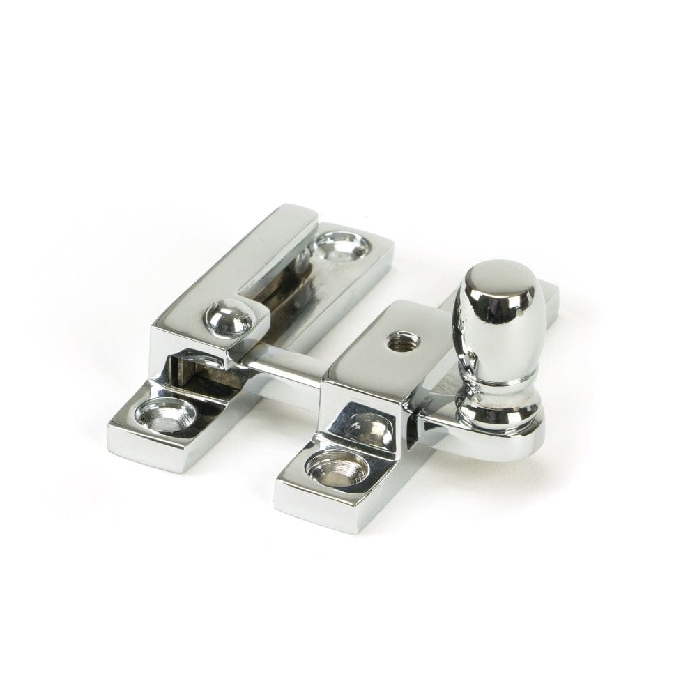 From The Anvil Window Furniture Polished Chrome / Sash Window Quadrant Fasteners / Yes From The Anvil - Polished Chrome Mushroom Quadrant Fastener - Narrow