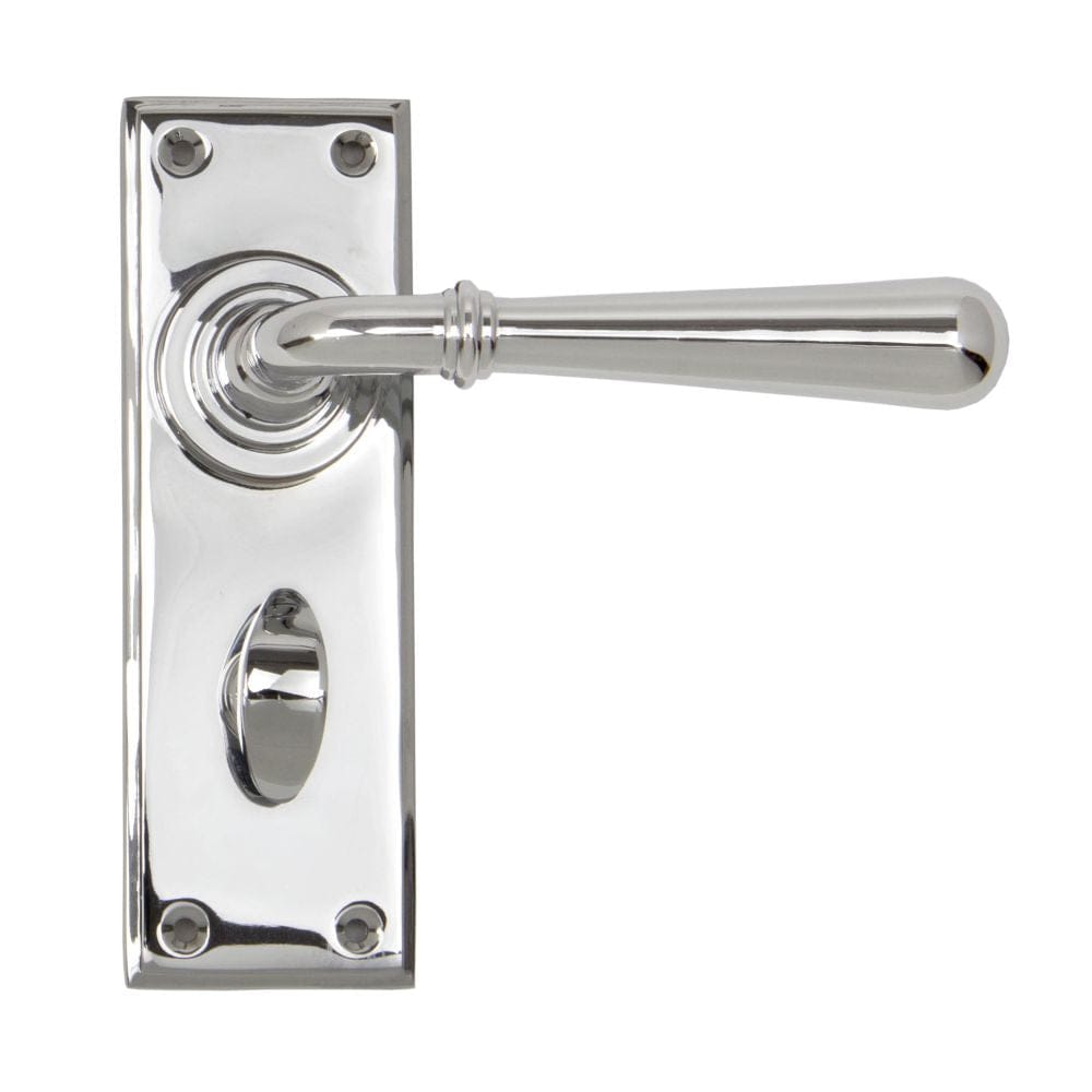 From The Anvil Door Furniture Polished Chrome / Bathroom Lock Handles From The Anvil - Polished Chrome Newbury Lever Bathroom Set
