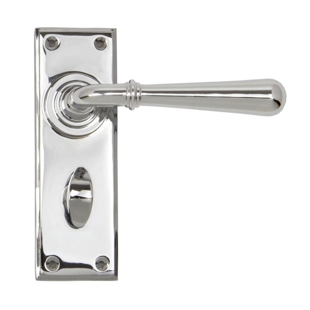 From The Anvil Door Furniture Polished Chrome / Bathroom Lock Handles From The Anvil - Polished Chrome Newbury Lever Bathroom Set