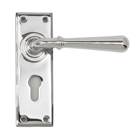 From The Anvil Door Furniture Polished Chrome / Euro Profile Lock Handles From The Anvil - Polished Chrome Newbury Lever Euro Lock Set