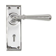 From The Anvil Door Furniture Polished Chrome / Std. Lock Handles From The Anvil - Polished Chrome Newbury Lever Lock Set