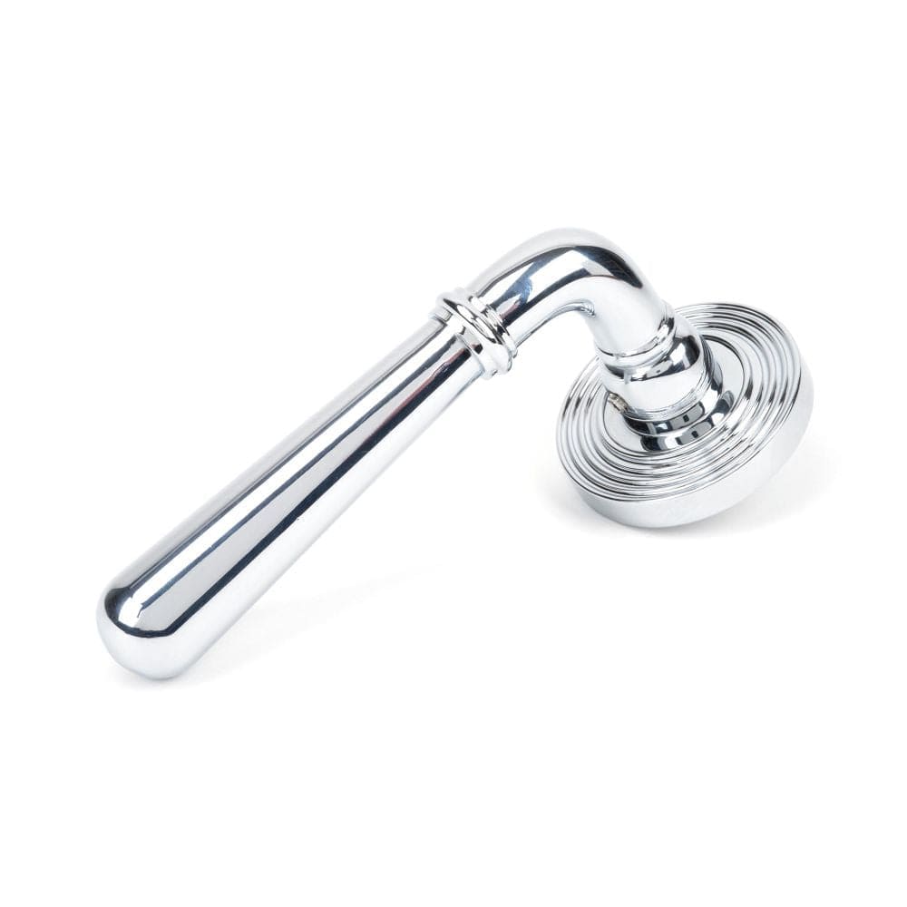 From The Anvil Door Furniture Polished Chrome / Round Rose From The Anvil - Polished Chrome Newbury Lever on Rose Set (Beehive)