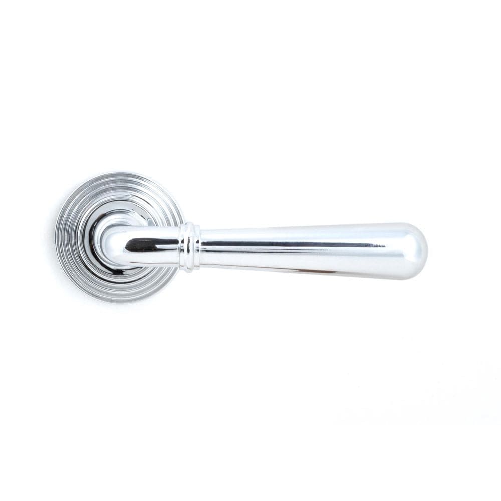 From The Anvil Door Furniture Polished Chrome / Round Rose From The Anvil - Polished Chrome Newbury Lever on Rose Set (Beehive) - Unsprung