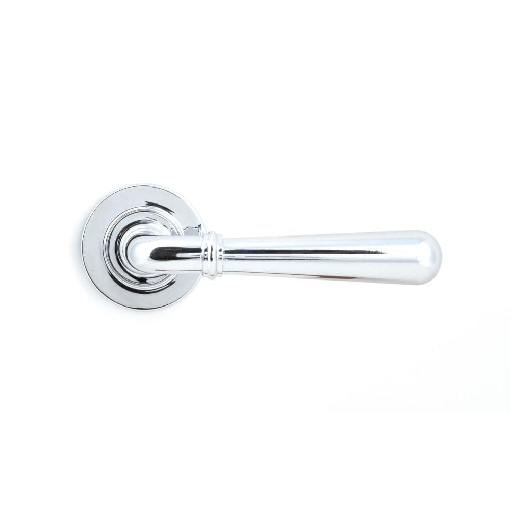 From The Anvil Door Furniture Polished Chrome / Round Rose From The Anvil - Polished Chrome Newbury Lever on Rose Set (Plain) - Unsprung