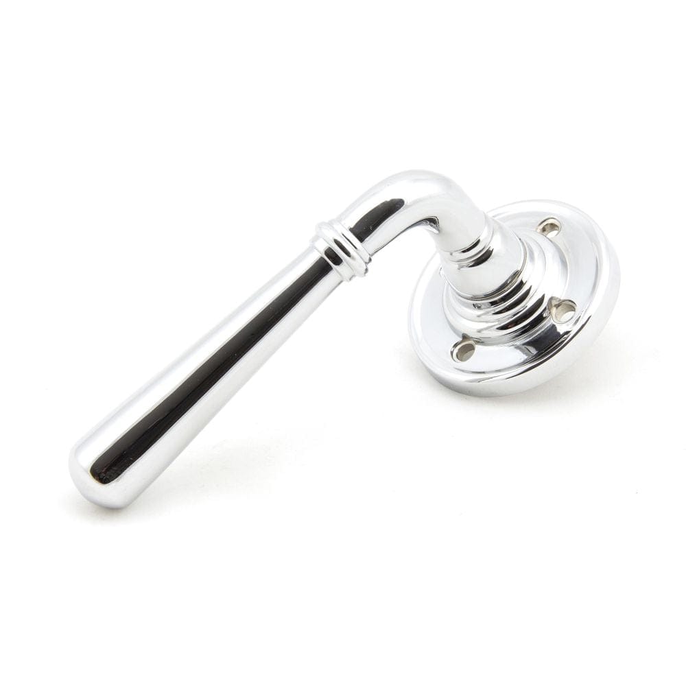 From The Anvil Door Furniture Polished Chrome / Round Rose From The Anvil - Polished Chrome Newbury Lever on Rose Set - Unsprung