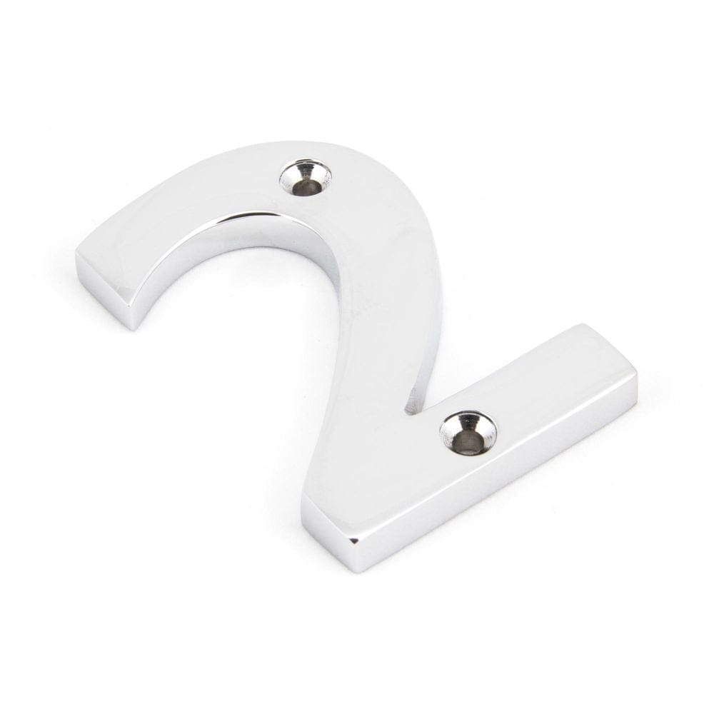 From The Anvil Door Furniture Polished Chrome / Numerals / 2 From The Anvil - Polished Chrome Numeral 2