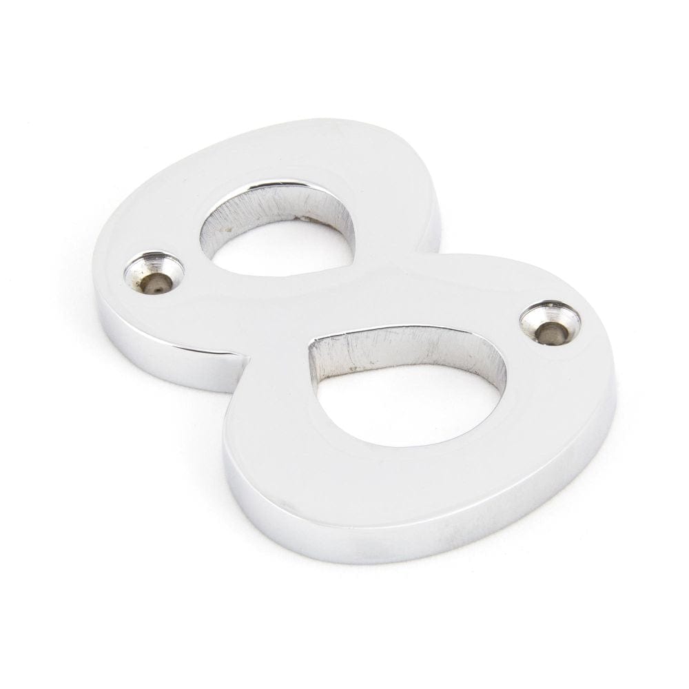 From The Anvil Door Furniture Polished Chrome / Numerals / 8 From The Anvil - Polished Chrome Numeral 8