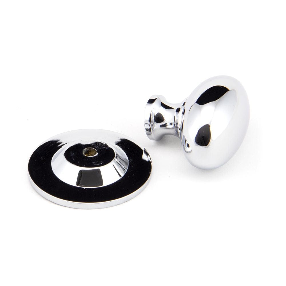 From The Anvil Cabinet Hardware Polished Chrome / Cabinet Knobs / 40mm Dia. From The Anvil - Polished Chrome Oval Cabinet Knob 40mm