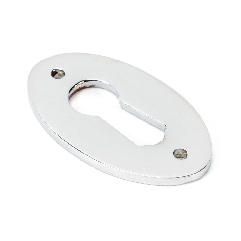 From The Anvil Door Furniture Polished Chrome / Mortice Key Profile Escutcheons From The Anvil - Polished Chrome Oval Escutcheon
