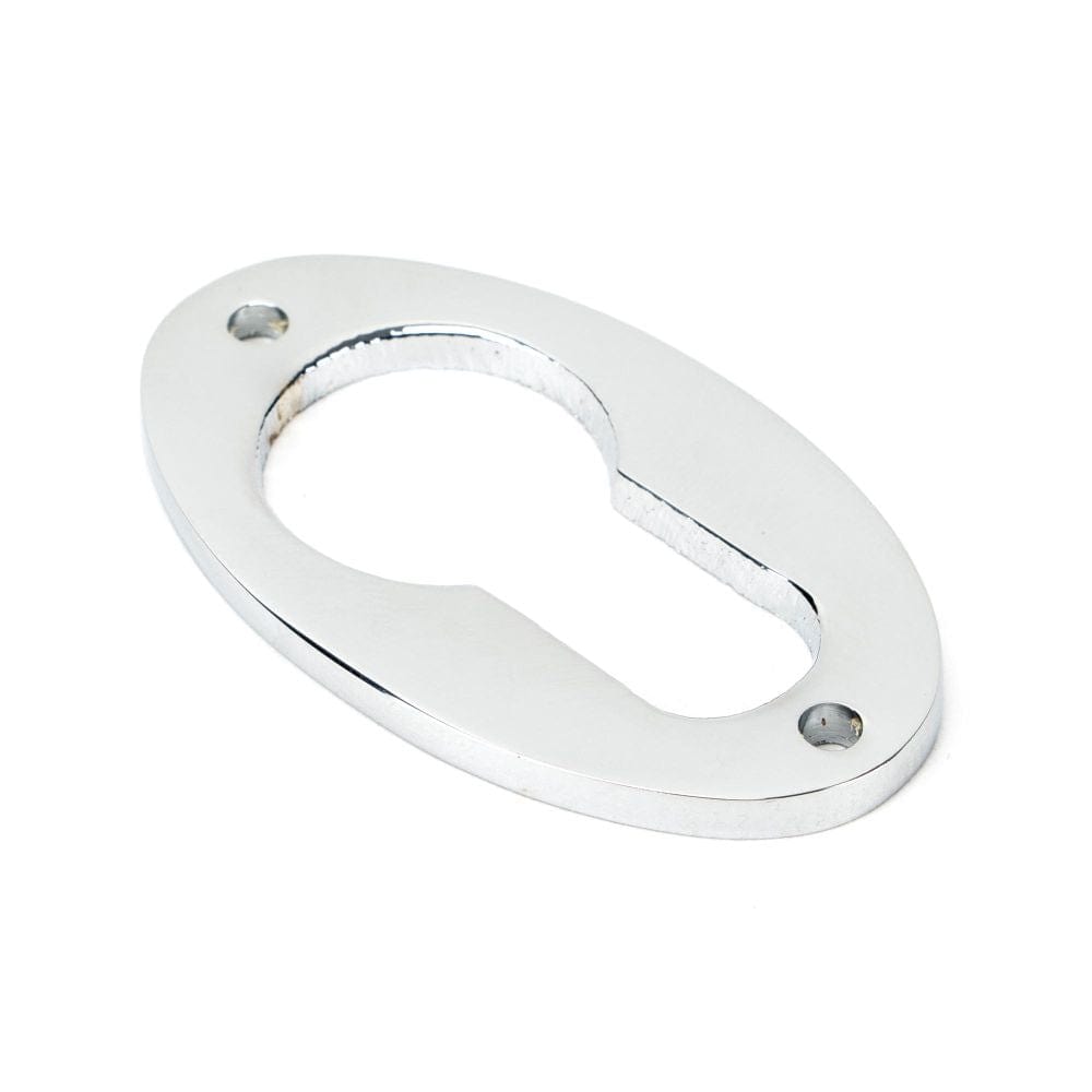 From The Anvil Door Furniture Polished Chrome / Euro Profile Escutcheons From The Anvil - Polished Chrome Oval Euro Escutcheon