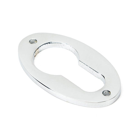 From The Anvil Door Furniture Polished Chrome / Euro Profile Escutcheons From The Anvil - Polished Chrome Oval Euro Escutcheon