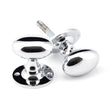 From The Anvil Door Furniture Polished Chrome / Mortice/Rim Knobs From The Anvil - Polished Chrome Oval Mortice/Rim Knob Set