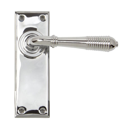From The Anvil Door Furniture Polished Chrome / Latch Handles From The Anvil - Polished Chrome Reeded Lever Latch Set
