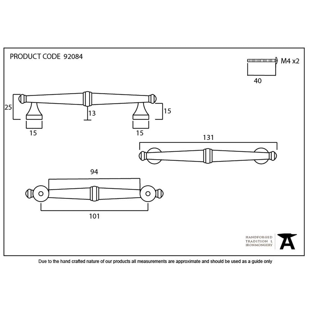 From The Anvil Cabinet Hardware Polished Chrome / Cabinet Pull Handles / Small From The Anvil - Polished Chrome Regency Pull Handle - Small