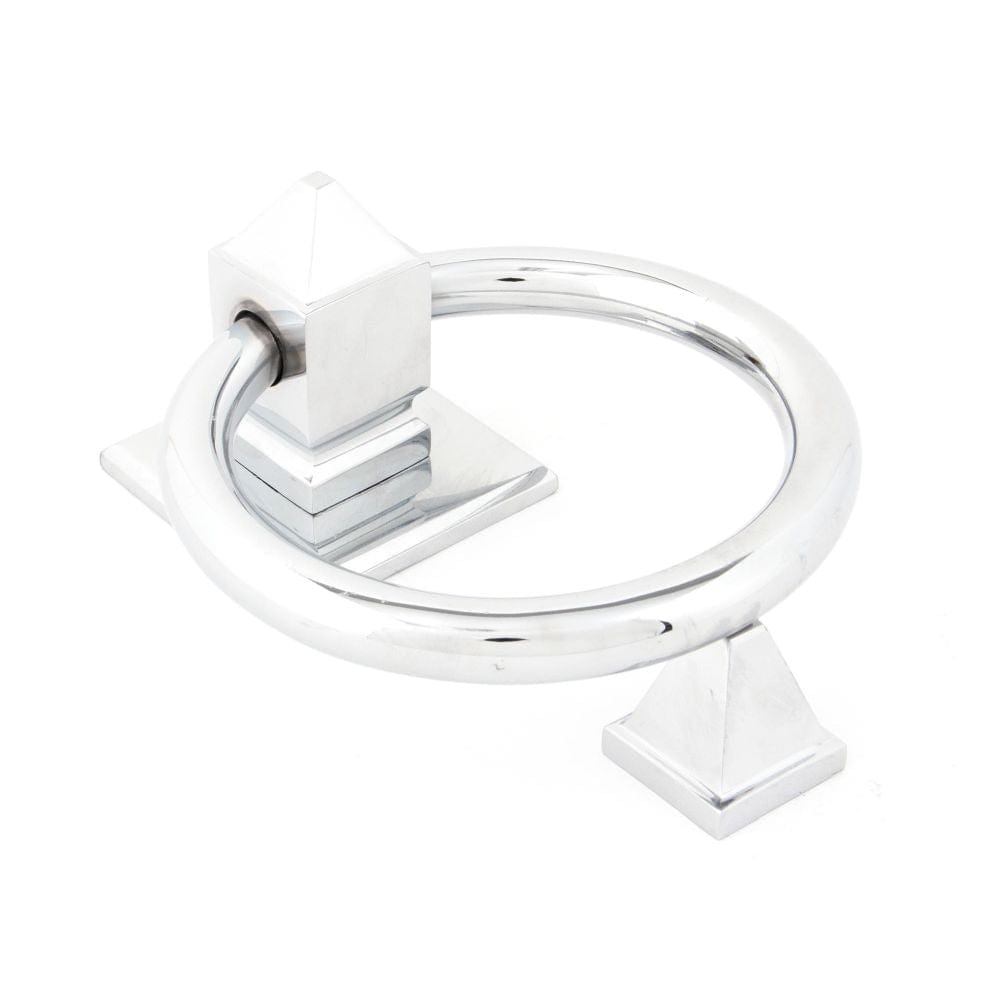 From The Anvil Door Furniture Polished Chrome / Ring Door Knocker From The Anvil - Polished Chrome Ring Door Knocker