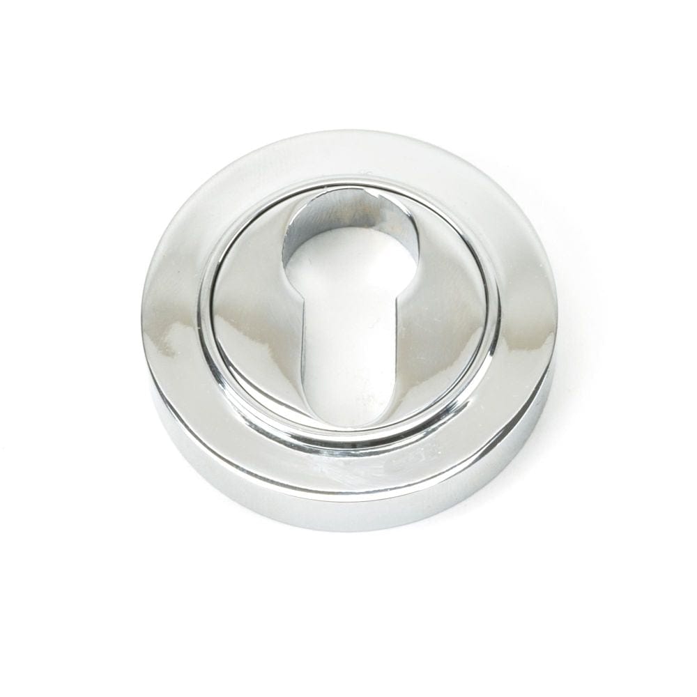 From The Anvil Door Furniture Polished Chrome / Euro Profile Escutcheons From The Anvil - Polished Chrome Round Euro Escutcheon (Plain)
