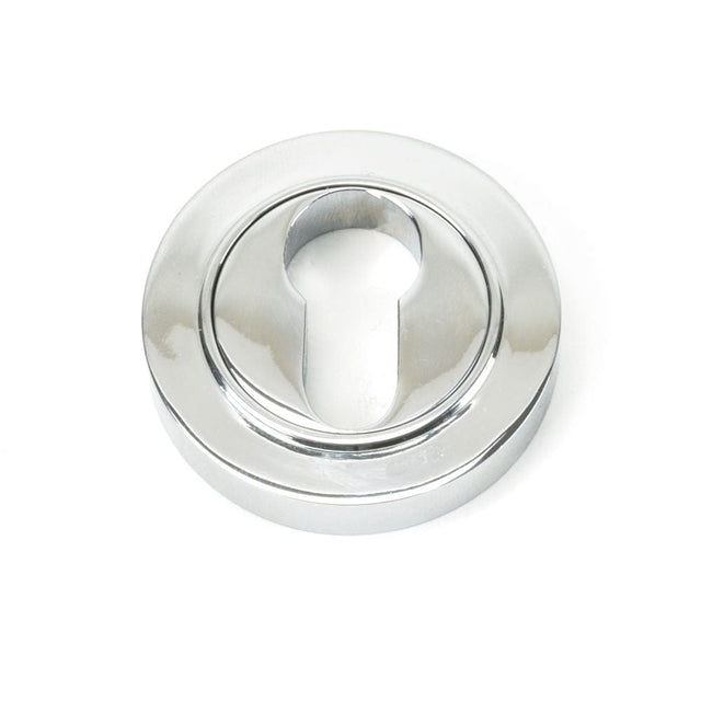 From The Anvil Door Furniture Polished Chrome / Euro Profile Escutcheons From The Anvil - Polished Chrome Round Euro Escutcheon (Plain)