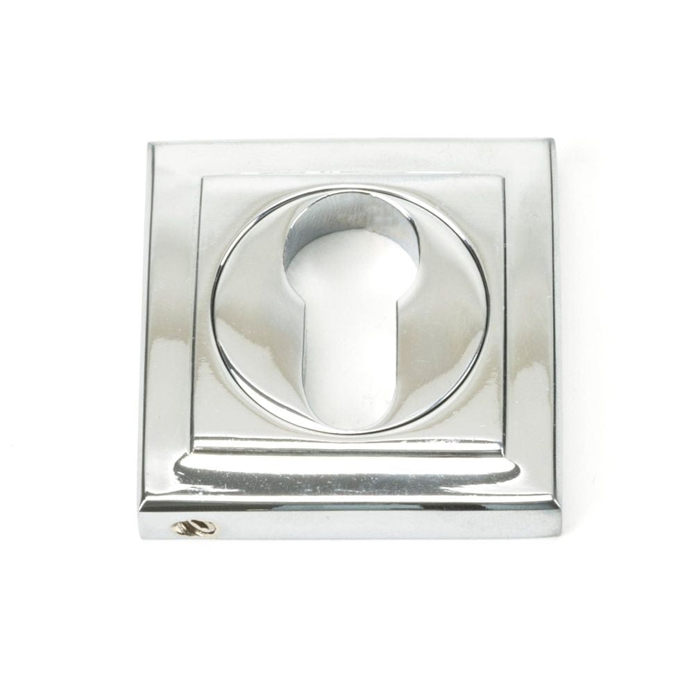 From The Anvil Door Furniture Polished Chrome / Euro Profile Escutcheons From The Anvil - Polished Chrome Round Euro Escutcheon (Square)