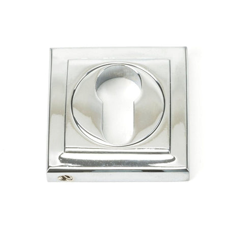 From The Anvil Door Furniture Polished Chrome / Euro Profile Escutcheons From The Anvil - Polished Chrome Round Euro Escutcheon (Square)