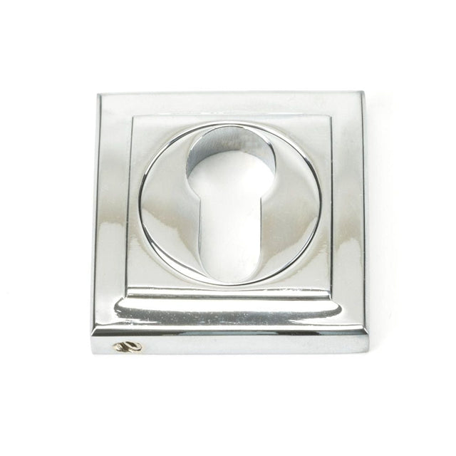 From The Anvil Door Furniture Polished Chrome / Euro Profile Escutcheons From The Anvil - Polished Chrome Round Euro Escutcheon (Square)