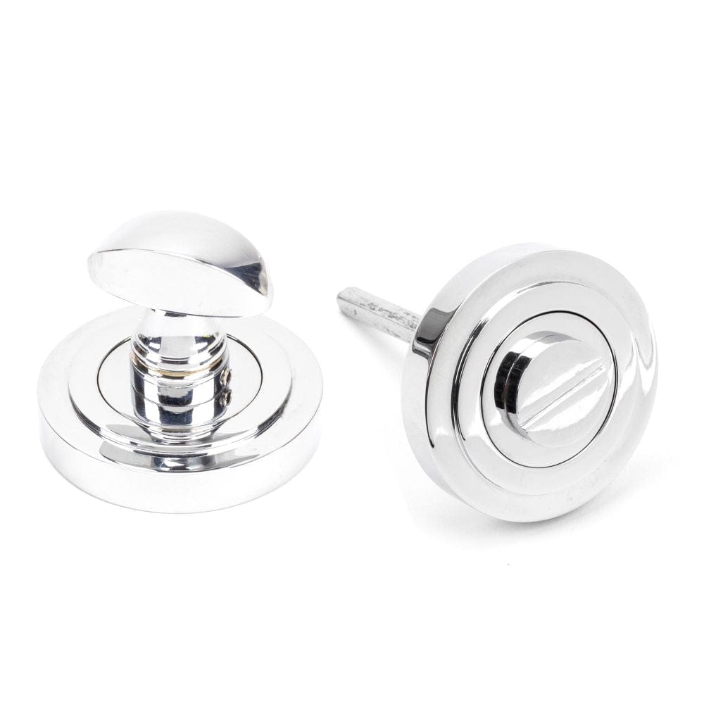 From The Anvil Door Furniture Polished Chrome / No From The Anvil - Polished Chrome Round Thumbturn Set (Art Deco)