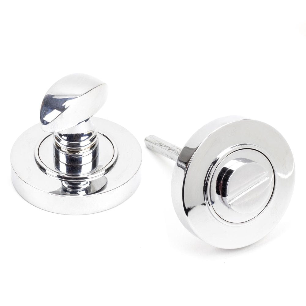 From The Anvil Door Furniture Polished Chrome / No From The Anvil - Polished Chrome Round Thumbturn Set (Plain)