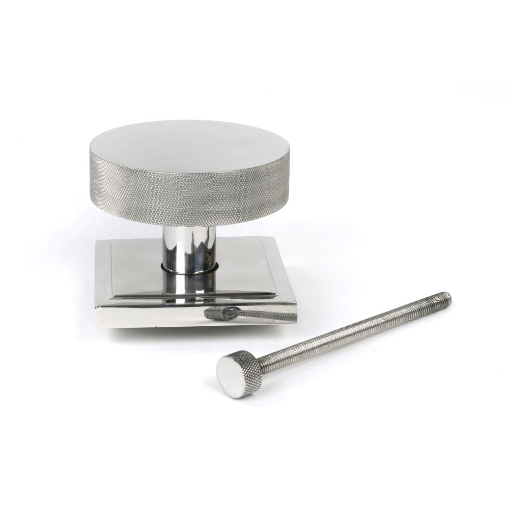 From The Anvil Door Furniture Polished Marine SS (316) / Square Centre Door Knob From The Anvil - Polished Marine SS (316) Brompton Centre Door Knob (Square)