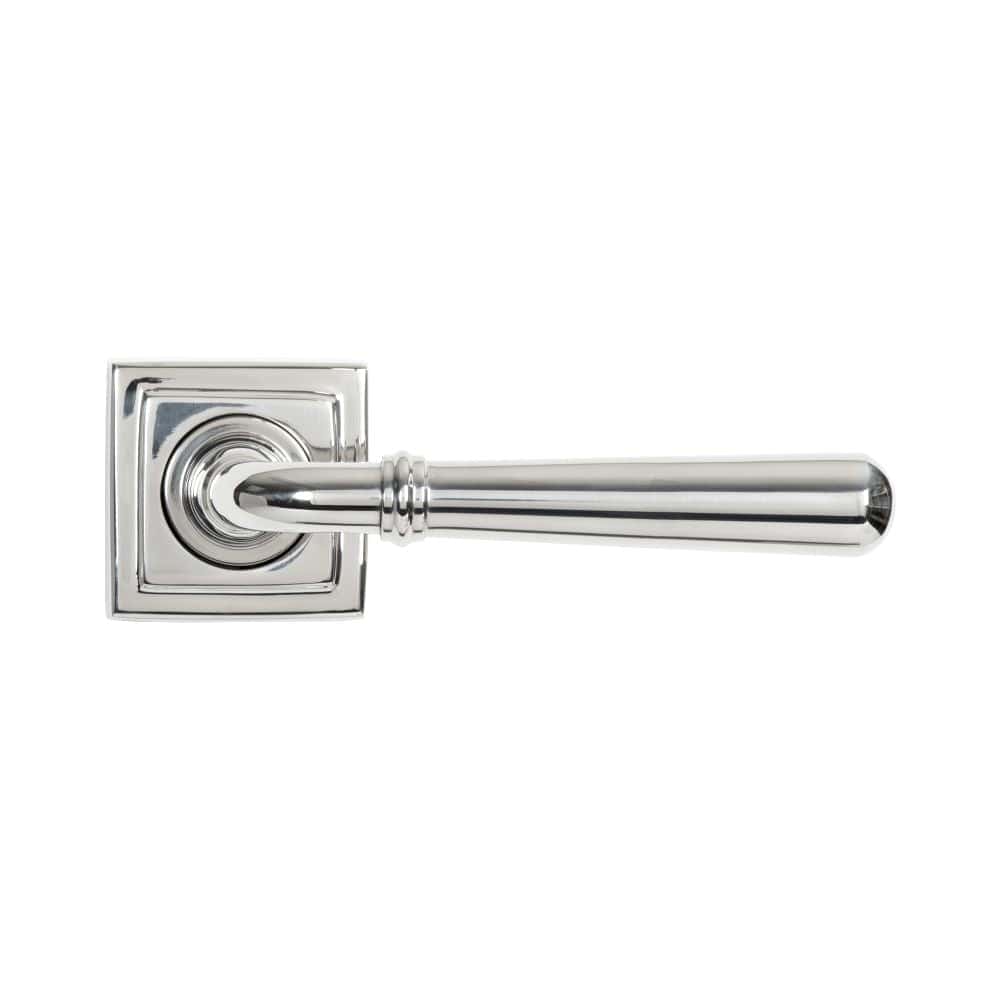 From The Anvil Door Furniture Polished Marine SS (316) / Square Rose From The Anvil - Polished Marine SS (316) Newbury Lever on Rose Set (Square) - Unsprung