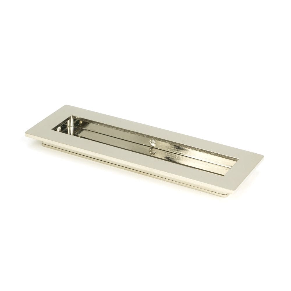 From The Anvil Door Furniture Polished Nickel / Flush Handle / Rectangular From The Anvil - Polished Nickel 175mm Plain Rectangular Pull