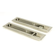 From The Anvil Door Furniture Polished Nickel / Rectangular Flush Pull (Privacy) / Rectangular From The Anvil - Polished Nickel 250mm Art Deco Rectangular Pull -Privacy Set