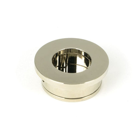 From The Anvil Door Furniture Polished Nickel / Door Edge Pull / Round From The Anvil - Polished Nickel 34mm Round Finger Edge Pull