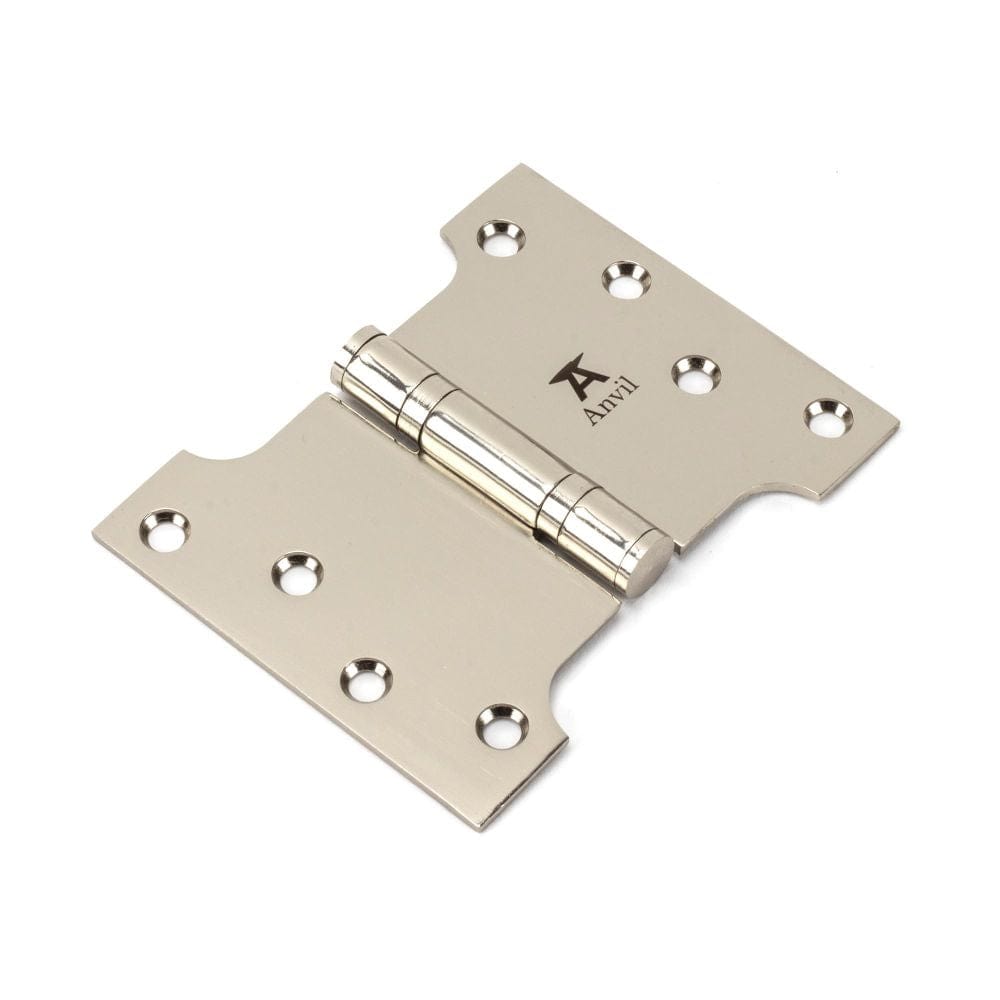 From The Anvil Hinges Polished Nickel / Parliament Hinges / 4" x (102mm) From The Anvil - Polished Nickel 4" x 3" x 5" Parliament Hinge (pair) ss