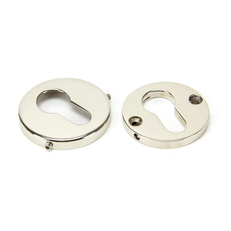 From The Anvil Door Furniture Polished Nickel / Euro Profile Escutcheons From The Anvil - Polished Nickel 52mm Regency Concealed Escutcheon