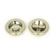 From The Anvil Door Furniture Polished Nickel / Round Flush Pull (Privacy) / Round From The Anvil - Polished Nickel 60mm Art Deco Round Pull - Privacy Set