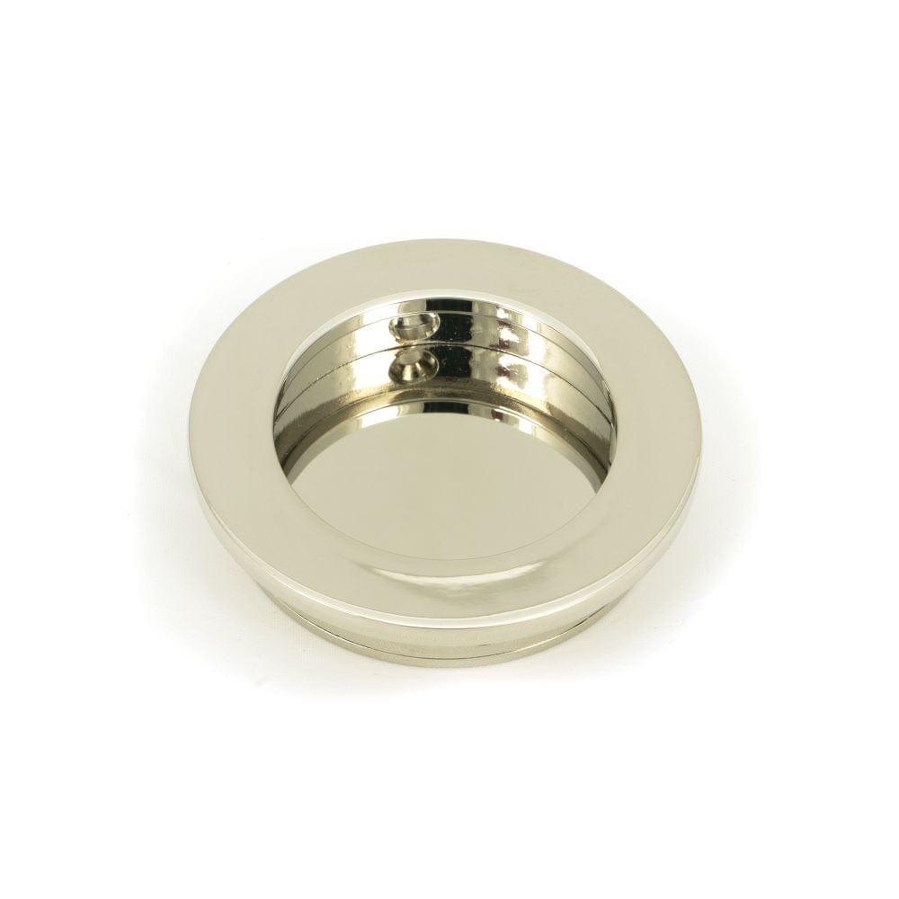 From The Anvil Door Furniture Polished Nickel / Flush Handle / Round From The Anvil - Polished Nickel 60mm Plain Round Pull
