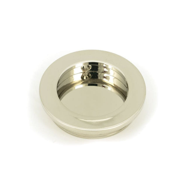 From The Anvil Door Furniture Polished Nickel / Flush Handle / Round From The Anvil - Polished Nickel 60mm Plain Round Pull